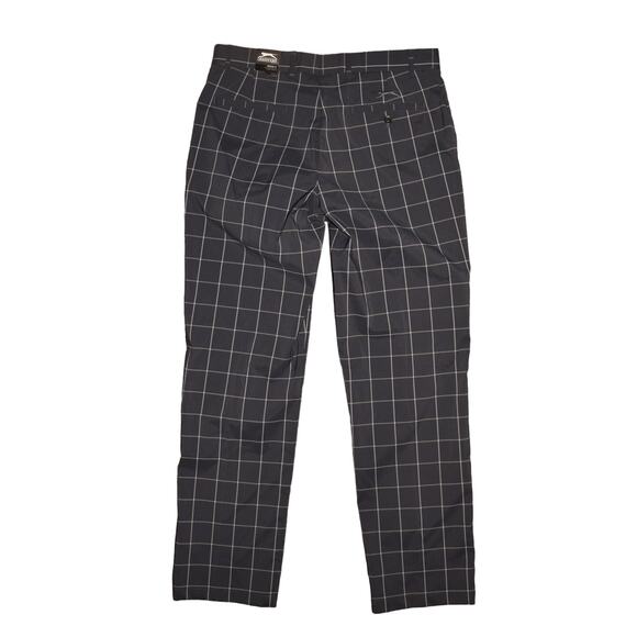 SLAZENGER NEW $65 Hydro-Dri Modern Fit Gray Check Golf Performance Pant Men's 34 - Picture 2 of 5